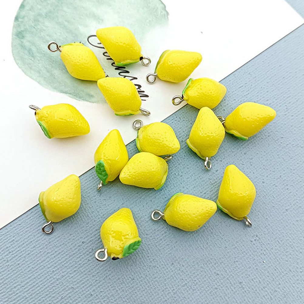 20Pcs Lemon Resin Charms DIY J - Crafting Resin recension och pris