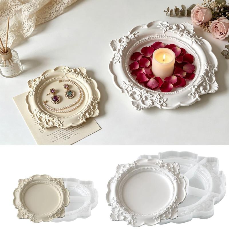 1Pcs Vintage Baroque Relief Si - Silicone Mold Tray recension och pris