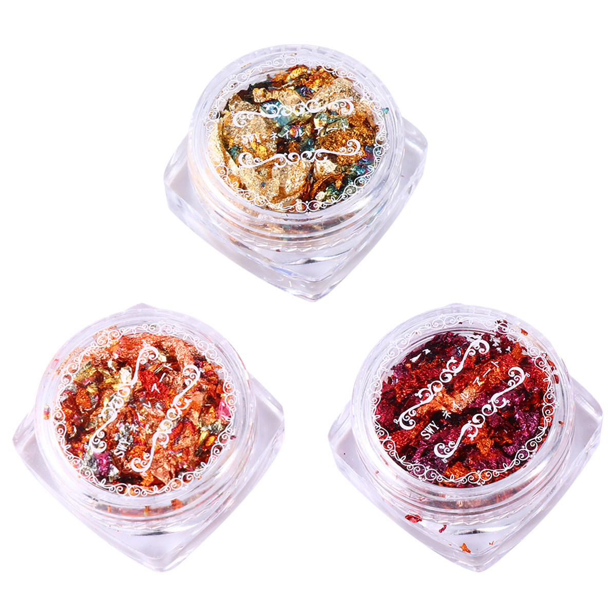 3 Box Gold Leaf Flakes Imitati - Gold Foil Flakes recension och pris