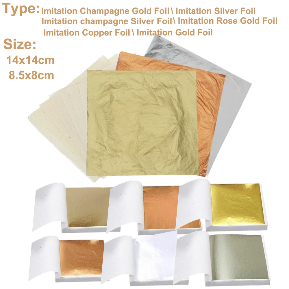 100pcs Imitation Golds Silver  - Gold Foil Flakes recension och pris