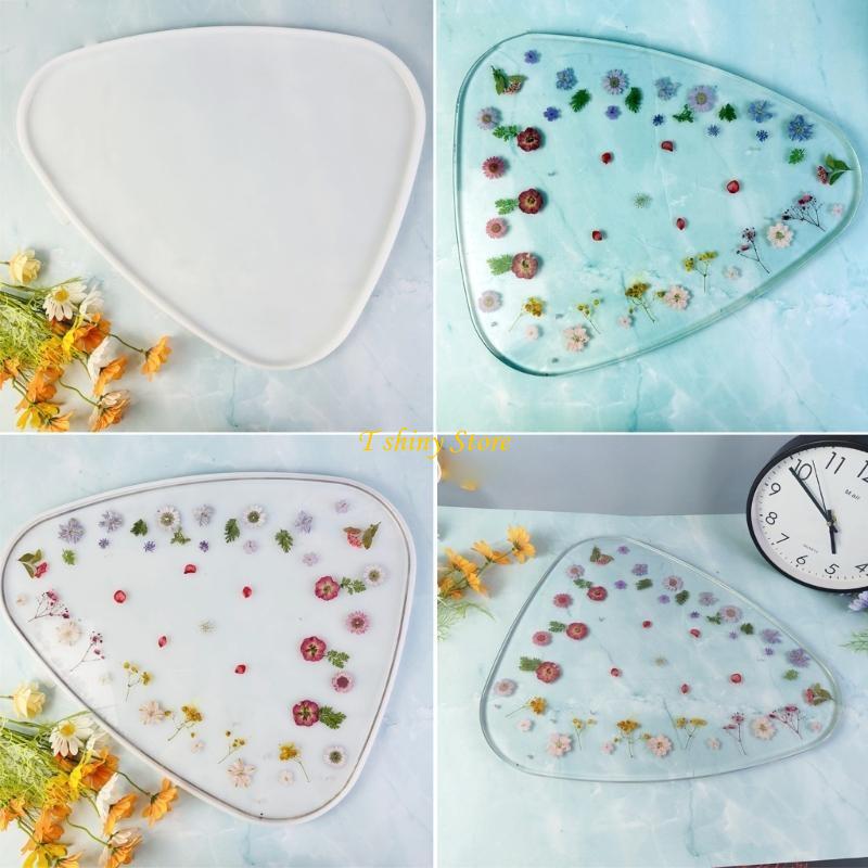 N58F Large Triangle Resin Tabl - Serving Tray Mold recension och pris