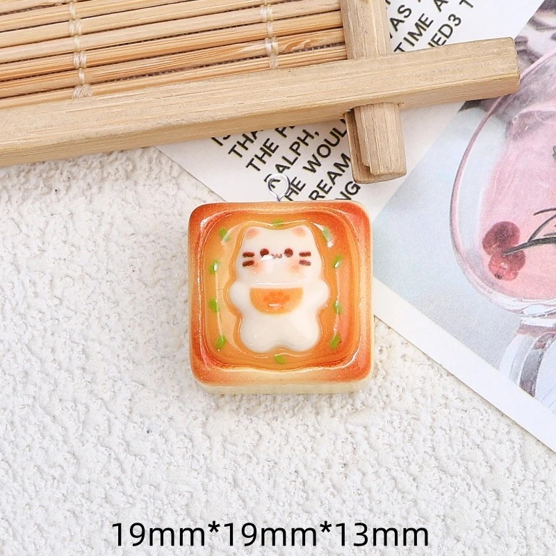 10Pcs Kawaii Cat Toast Bread R - Resin Crafts Diy recension och pris