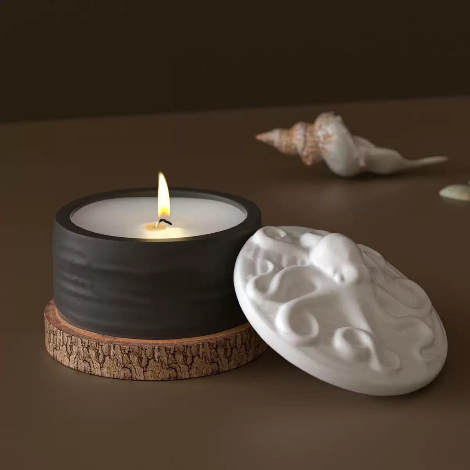 Octopus Lid Candle Jar Silicon - Resin Ocean Wave Mold recension och pris