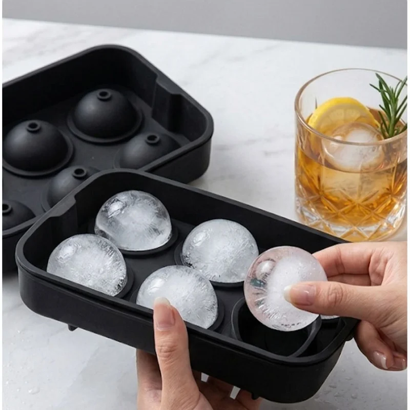 6 Cavity Ice Ball Mold Food Gr - Silicone Mold Tray recension och pris