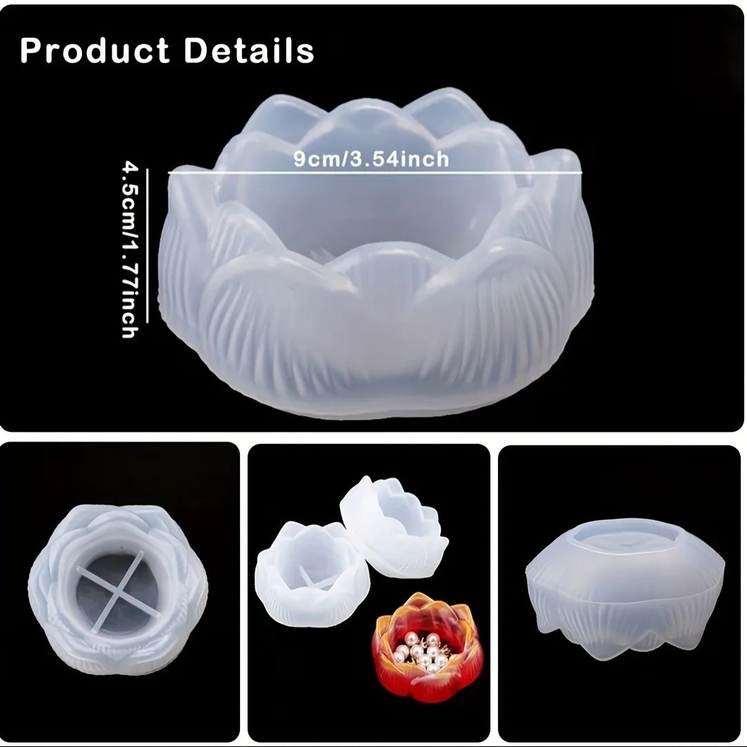 1pc DIY Lotus Flower Silicone  - Flower Preservation Resin recension och pris