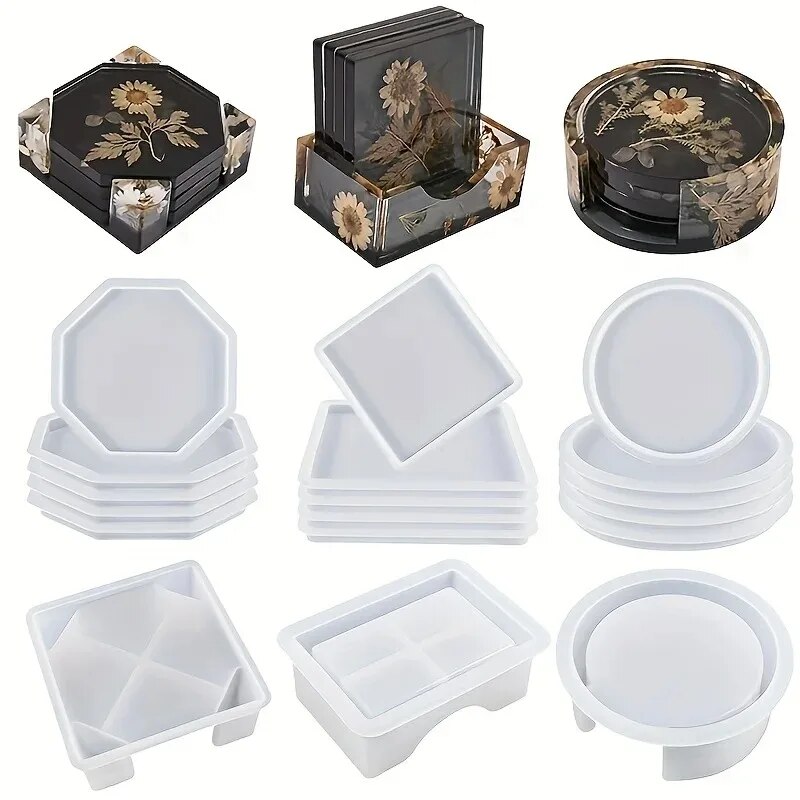 Coaster Resin Molds Set Includ - Serving Tray Mold recension och pris