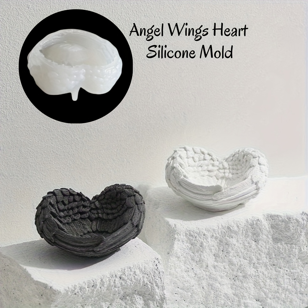 1pc Angel Wing Heart Silicone  - Resin Craft Ideas recension och pris