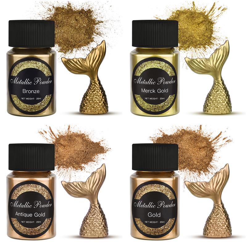 20 Ml Shimmer Metallic Gold Si - Resin Pigment Set recension och pris