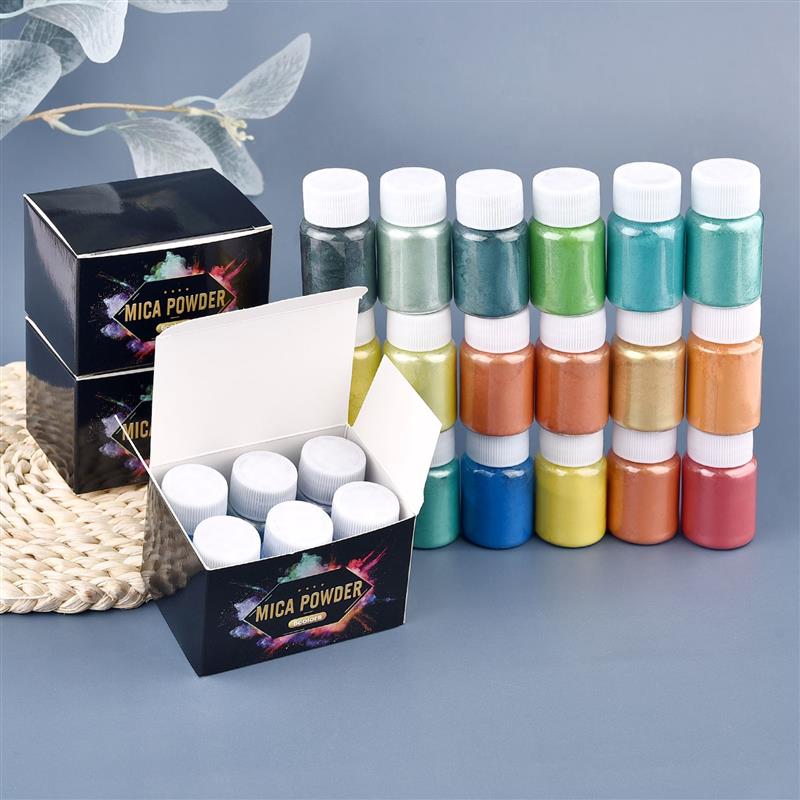 6 Pcs-Set Epoxy Resin Dye Mica - Resin Pigment Set recension och pris
