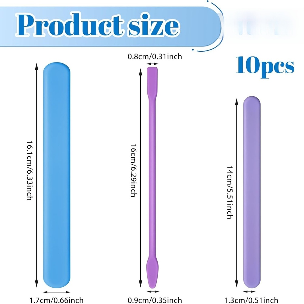 10 Piece Silicone Stirring Set - Resin Craft Workshop recension och pris