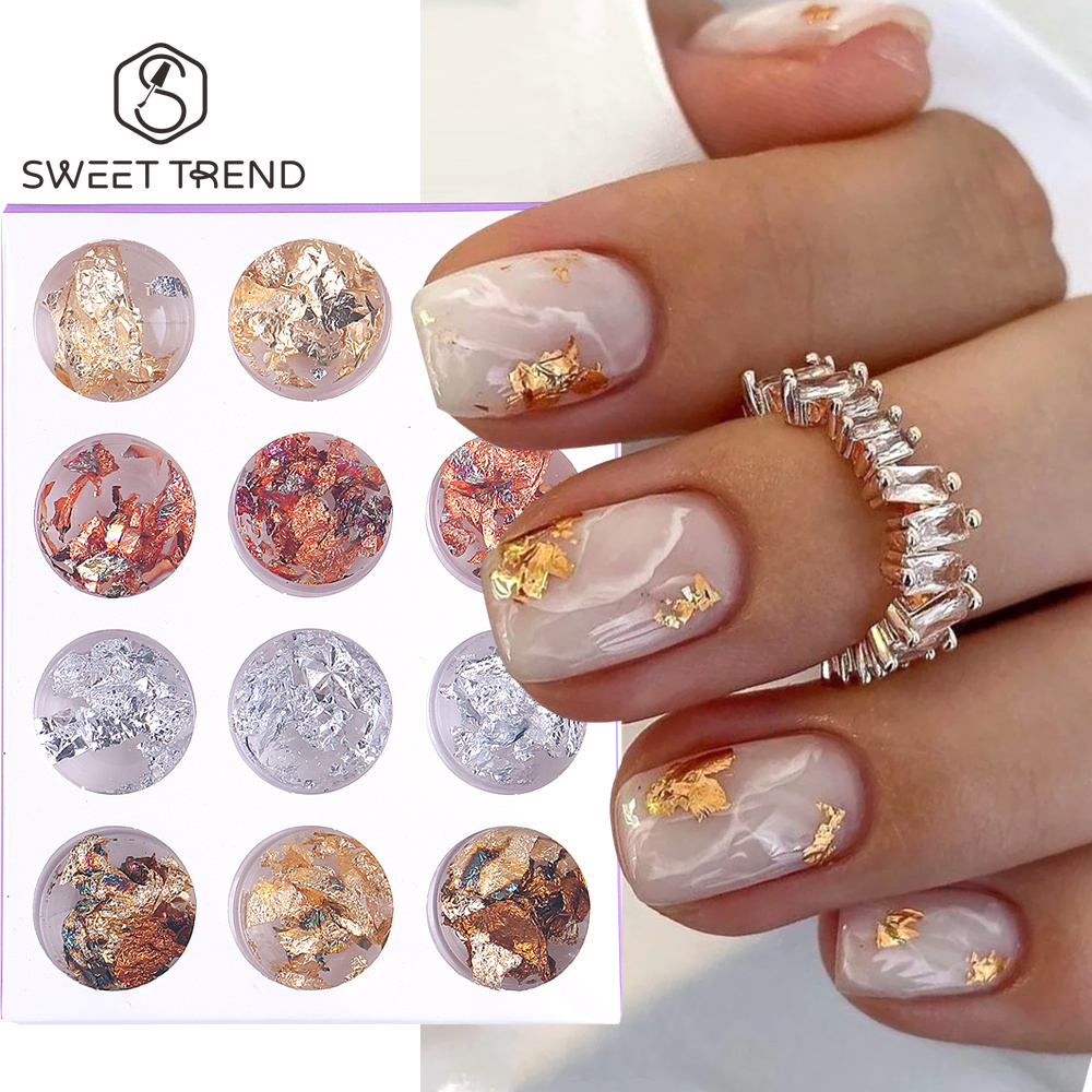 SWEET TREND-12boxes/set Gold F - Gold Foil Flakes recension och pris